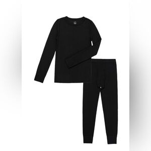 Fruit of the Loom Boys Waffle Thermal Set In Black (Size Boys L 10/12)